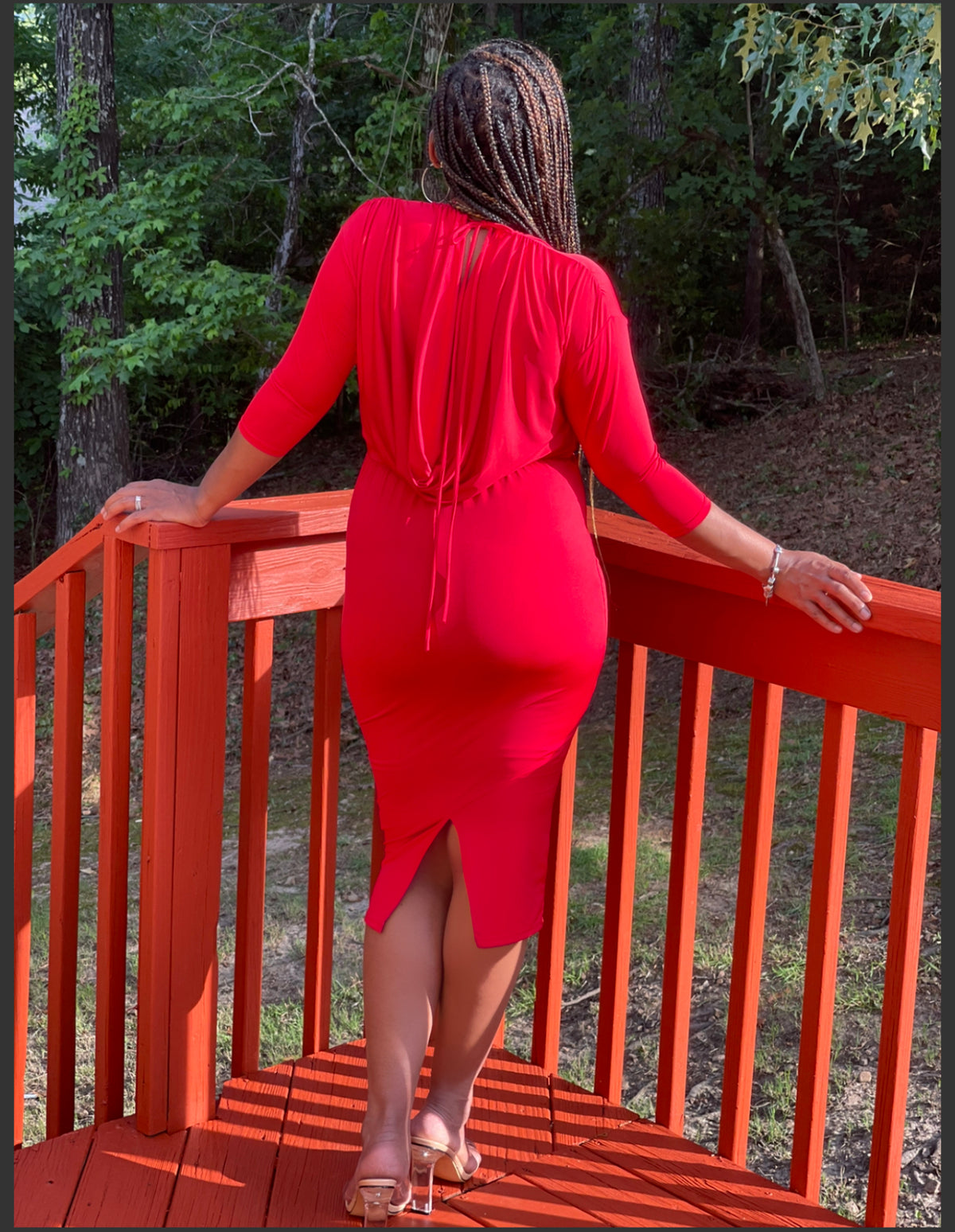 Simple Sexy Red Pencil Dress